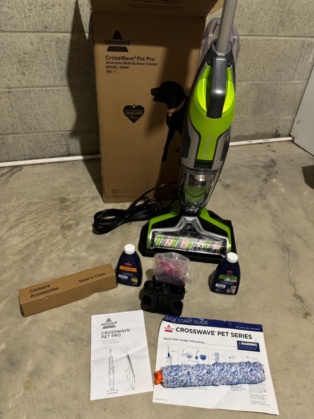 Bissell CrossWave Pet Pro Multi-Surface Cleaner in Lime Green and Black
